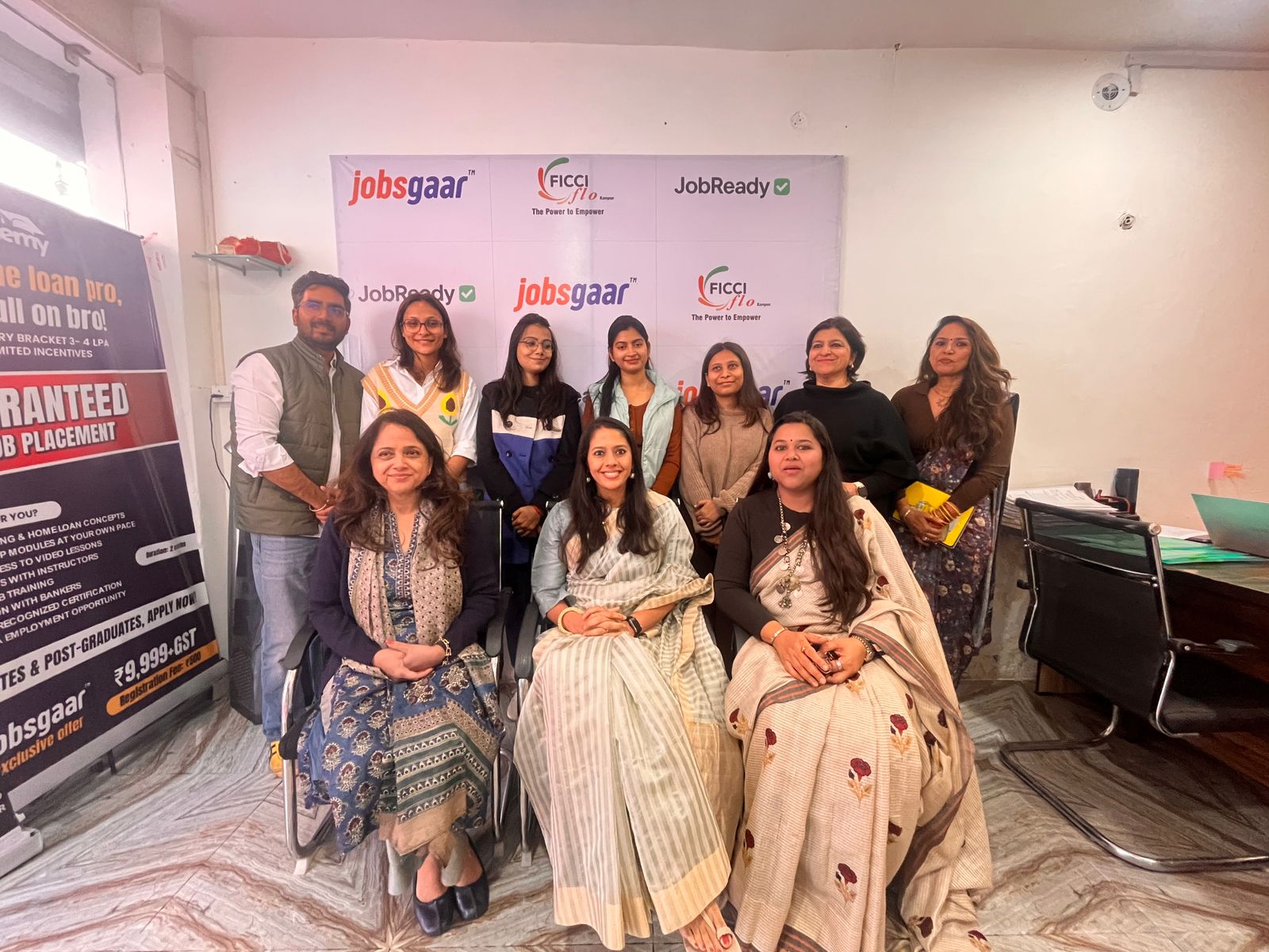 JobReady candidates during skill assessment session at Jobsgaar
